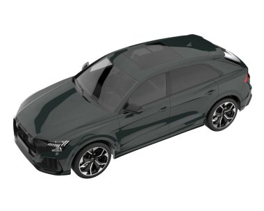 Sport car isolated on white background. 3d rendering - illustration