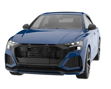 Sport car isolated on white background. 3d rendering - illustration