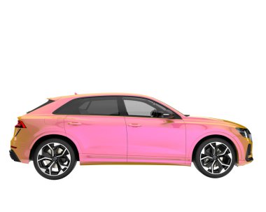 Sport car isolated on white background. 3d rendering - illustration