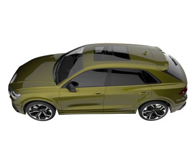 Sport car isolated on white background. 3d rendering - illustration