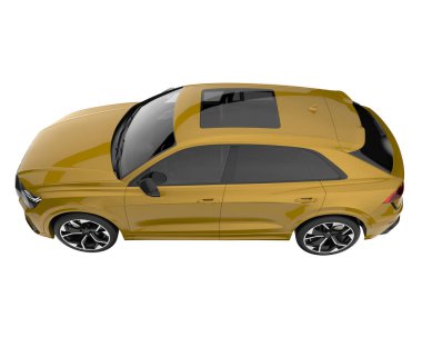 Sport car isolated on white background. 3d rendering - illustration