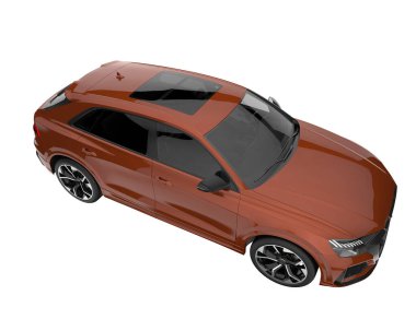 Sport car isolated on white background. 3d rendering - illustration