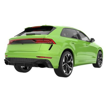 Sport car isolated on white background. 3d rendering - illustration