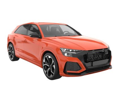 Sport car isolated on white background. 3d rendering - illustration