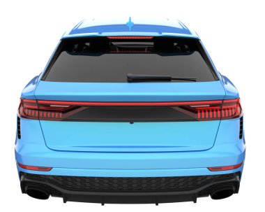 Sport car isolated on white background. 3d rendering - illustration