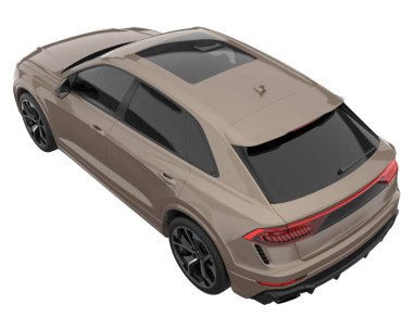 Sport car isolated on white background. 3d rendering - illustration