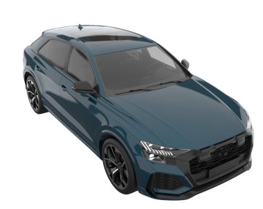 Sport car isolated on white background. 3d rendering - illustration