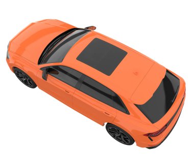 Sport car isolated on white background. 3d rendering - illustration