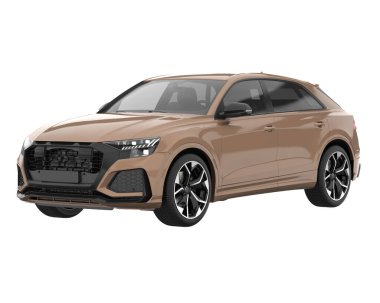 Sport car isolated on white background. 3d rendering - illustration