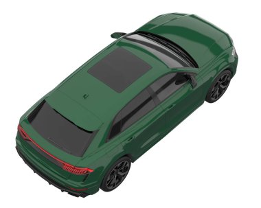 Sport car isolated on white background. 3d rendering - illustration