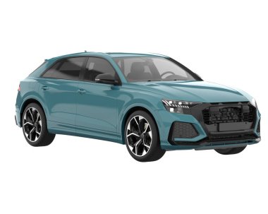 Sport car isolated on white background. 3d rendering - illustration