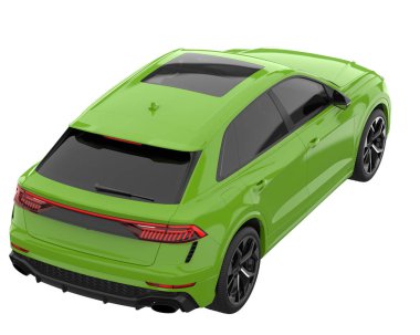 Sport car isolated on white background. 3d rendering - illustration