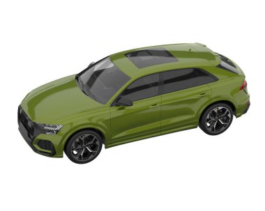 Sport car isolated on white background. 3d rendering - illustration