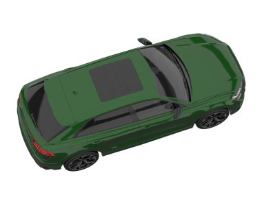 Sport car isolated on white background. 3d rendering - illustration