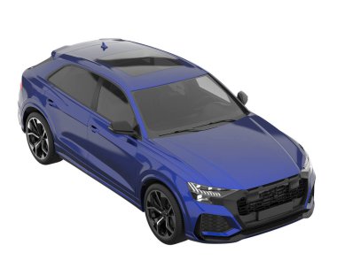 Sport car isolated on white background. 3d rendering - illustration