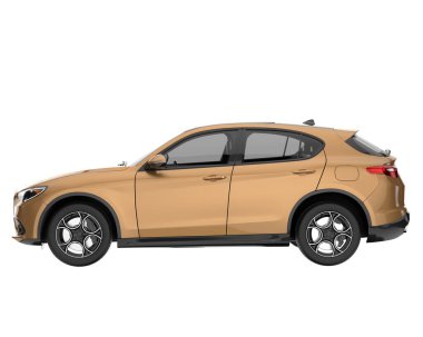 Sport car isolated on white background. 3d rendering - illustration