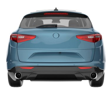 Sport car isolated on white background. 3d rendering - illustration