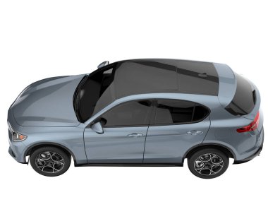 Sport car isolated on white background. 3d rendering - illustration