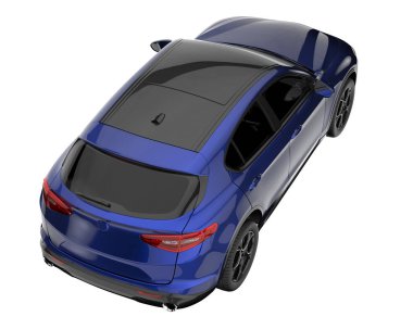 Sport car isolated on white background. 3d rendering - illustration