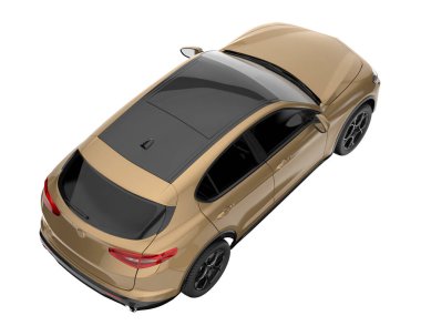 Sport car isolated on white background. 3d rendering - illustration