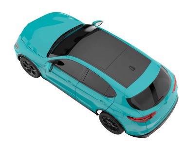 Sport car isolated on white background. 3d rendering - illustration