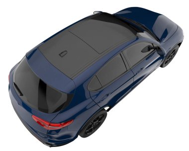 Sport car isolated on white background. 3d rendering - illustration