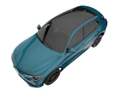 Sport car isolated on white background. 3d rendering - illustration