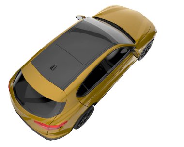 Sport car isolated on white background. 3d rendering - illustration