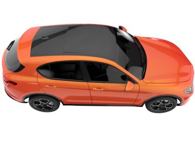 Realistic SUV isolated on white background. 3d rendering - illustration