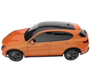 Realistic SUV isolated on white background. 3d rendering - illustration