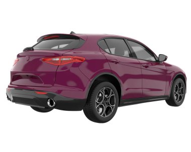 Realistic SUV isolated on white background. 3d rendering - illustration