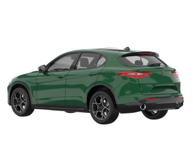 Realistic SUV isolated on white background. 3d rendering - illustration