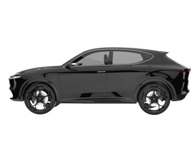 Realistic SUV isolated on white background. 3d rendering - illustration