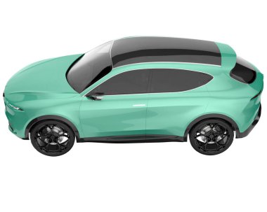 Realistic SUV isolated on white background. 3d rendering - illustration