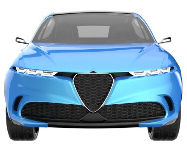 Realistic SUV isolated on white background. 3d rendering - illustration