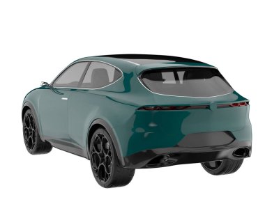 Realistic SUV isolated on white background. 3d rendering - illustration