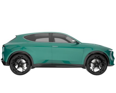 Realistic SUV isolated on white background. 3d rendering - illustration