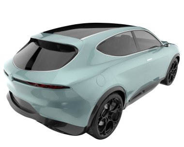 Realistic SUV isolated on white background. 3d rendering - illustration