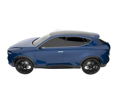 Realistic SUV isolated on white background. 3d rendering - illustration