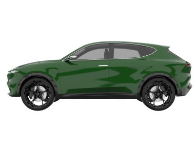 Realistic SUV isolated on white background. 3d rendering - illustration