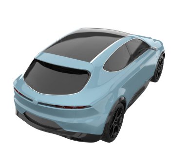 Realistic SUV isolated on white background. 3d rendering - illustration