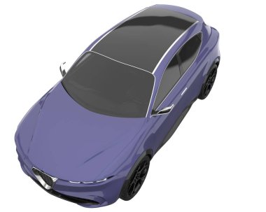 Realistic SUV isolated on white background. 3d rendering - illustration