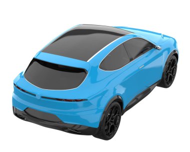 Realistic SUV isolated on white background. 3d rendering - illustration