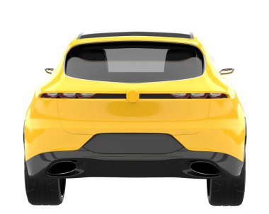 Realistic SUV isolated on white background. 3d rendering - illustration