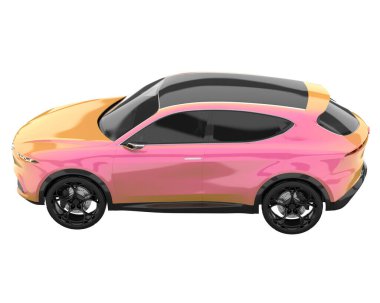 Realistic SUV isolated on white background. 3d rendering - illustration