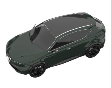 Realistic SUV isolated on white background. 3d rendering - illustration