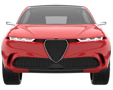 Realistic SUV isolated on white background. 3d rendering - illustration