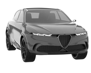 Realistic SUV isolated on white background. 3d rendering - illustration