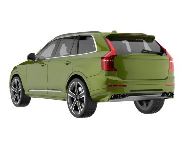 Realistic SUV isolated on white background. 3d rendering - illustration
