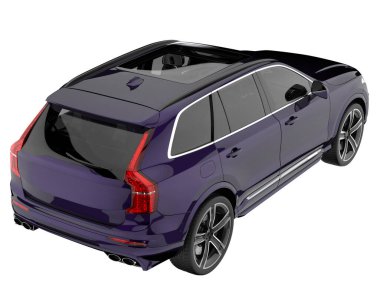 Realistic SUV isolated on white background. 3d rendering - illustration